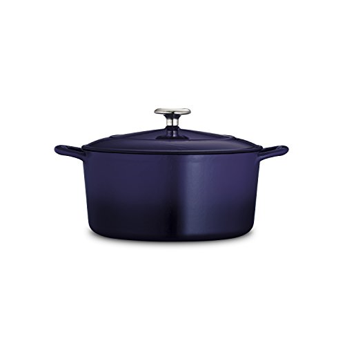 Tramontina Enameled Cast Iron Covered Dutch Oven Gradated Cobalt 5.5-Quart, 80131/075Ds #TOP3