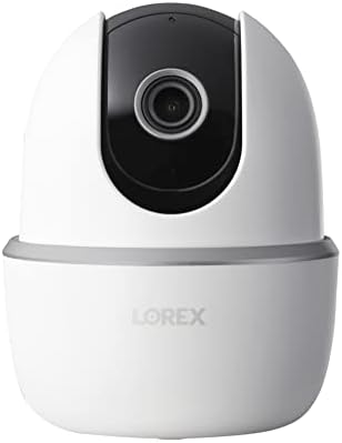 Lorex 2K Smart Indoor Pan/Tilt Wi-Fi Security Camera with Person Detection, Two-Way Audio, and Smart Home Voice Control