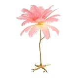 NoneDanGee Stehlampe Moderne Federlampe, LED Dimmbar Eck Stehlampen - 3 Farbtemperaturen, Goldener...