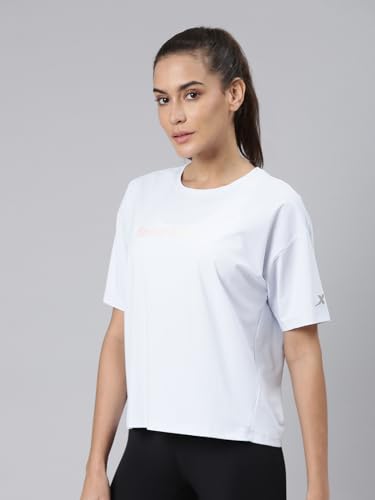 Image of XTEP Comfort Tech (Superior Comfort), Sports Elastic Tech (Superior Stretch), Regular Fit, Polyamide + Elastene, Short Sleeve, Running T-Shirt for Women