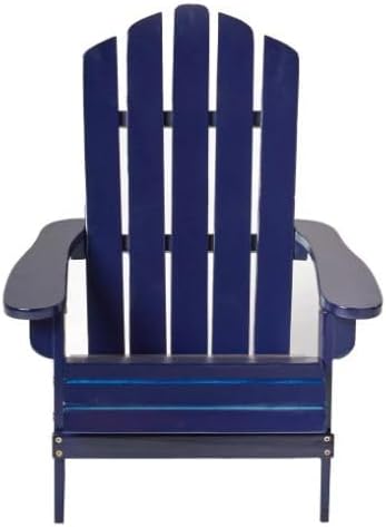 Blue Kids Childrens Adirondack Chair 20 L 23 W 23.6 H Painted Solid Wood - for Child Blue