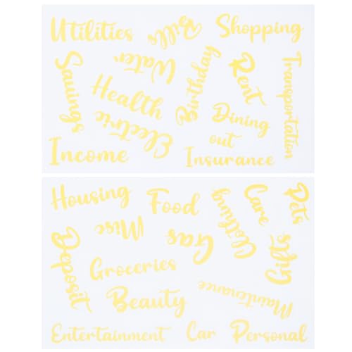GORGECRAFT 116Pcs Budgeting Labels Stickers Cash Envelope
