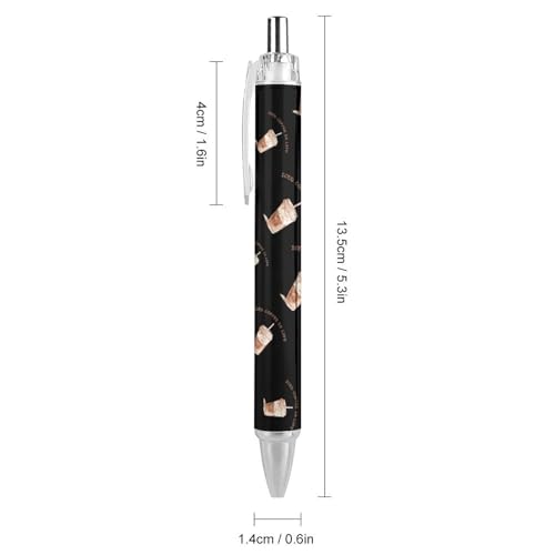 Bolígrafo retráctil negro de punta fina 0.5mm de secado rápido, pack de 4 2