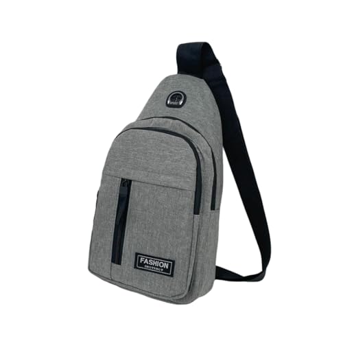 Bolsa de Peito Transversal Masculina Cinza