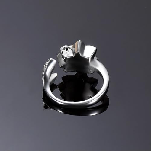 Bague cinéraire fleur bicolore et zircon de haute précision taille 9 - 6