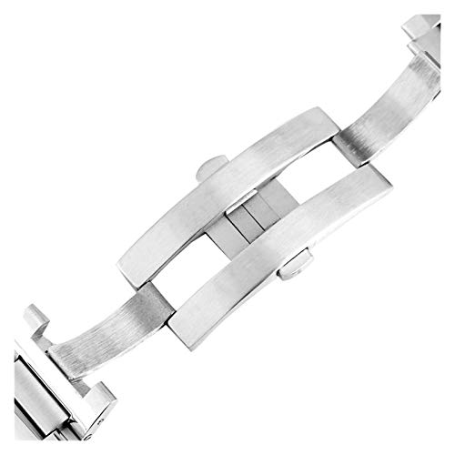 Sangle de montre en acier inoxydable bicolore silver gold avec boucle deployante cachee - 3
