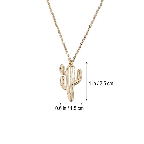 Colar com pingente de cacto da Amosfun com pingente elegante para decoração de festa tropical femini