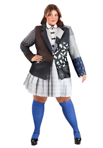 Womens Plus Size Veronica Sawyer Costume with Jacket Skirt Shirt & Accessories - 80s Movie Character Halloween Outfit 3X