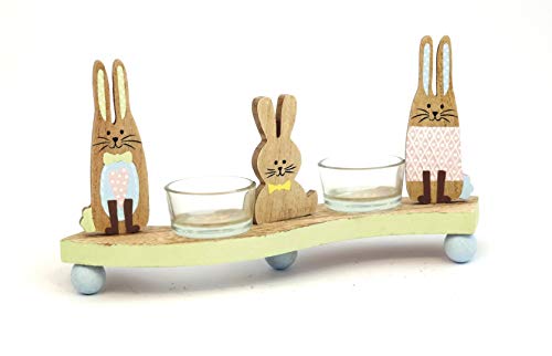 HGD Candelabro para 2 Velas de té, Madera, carbón, Normal Cover