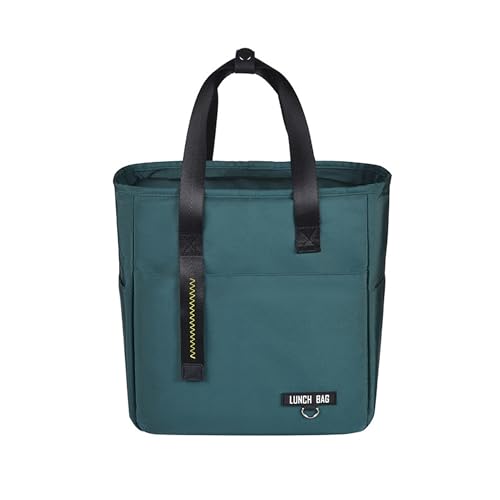 Nanxson Izolowane pudełko na lunch wielokrotnego użytku, szczelna torba na lunch, torba chłodząca Bento z uchwytem na butelkę i bocznymi kieszeniami (11L, B Green)