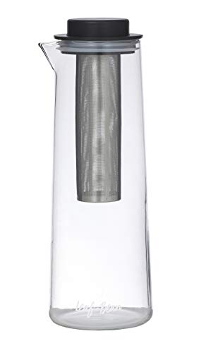 LEAF & BEAN Cold Brew/Ice Tea Flask with Infuser, Clear, DLE0044
