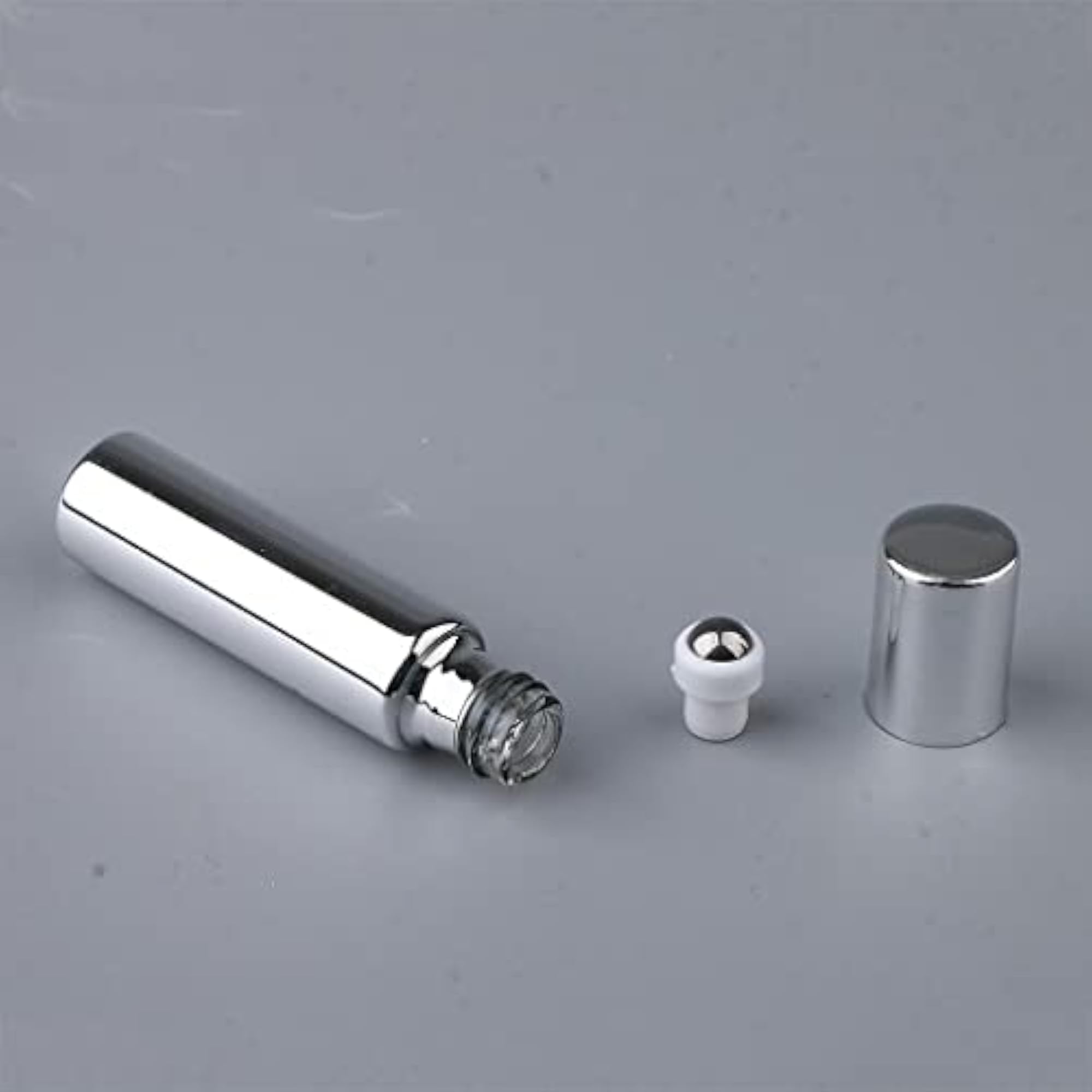 5x 10mL Empty Roller Bottles with Steel Ball for Essential Oils