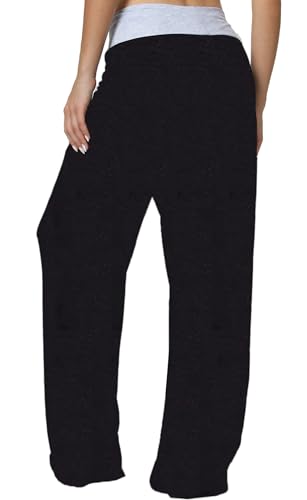 Image of Women Pajama Pants Comfy Lounge Wide Leg Casual Stretch Palazzo Drawstring Pj Bottoms Pants S-3XL