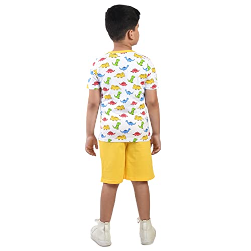 Image of Clothe Funn Boys Printed Cotton Half Sleeves T-Shirt & Shorts Set