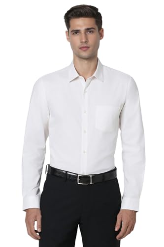 Peter England Men's Classic Solid Full Sleeve Slim Fit Shirt | Wo...