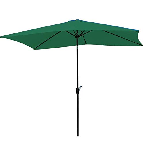 Grand parasol de marché rectangulaire structure acier renforcé