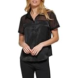 dkny blusenshirt Trend-Forward Eleganz- Dieses Shirt ist ein wesentlicher Bestandteil der modernen New York Garderobe, egal an welchem Standort.