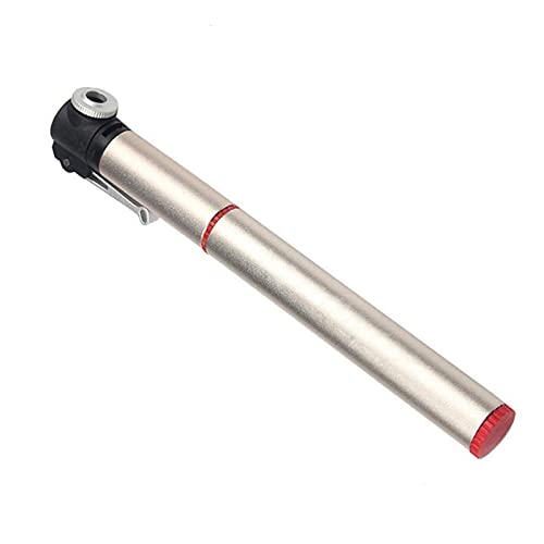 Mini pompe à vélo compacte argentée pour réparer un pneu de VTT rapidement