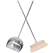 Cabilock 1 Set Stainless Steel Dustpan Brush Household Cleaning Supplies Broom with Dust Pan Vertical Broom Convenient Dustpan Kit Broom with Dustpan Kit Shovel Plastic Office Small