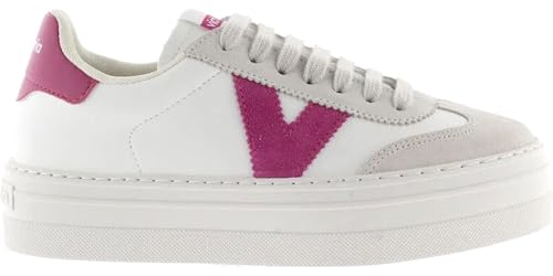 Basket Victoria 1092173 pour femme en toile blanche style classique
