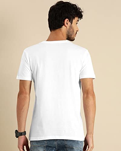 Bewakoof Men's Printed 100% Cotton T-Shirt - Regular Fit, Round Neck, Half Sleeves
