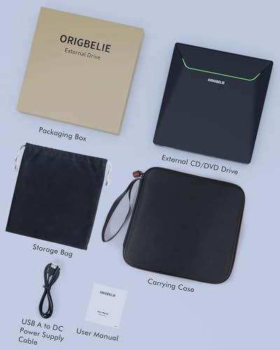 Grabadora DVD Externa, USB 3.0 Unidad Externa CD DVD con Adaptador Ethernet RJ45, 3 Puertos USB y 2 Puertos para Tarjetas TF/SD, Lector CD Externo para Portátiles PC Windows Linux Mac OS con Caja - imagen 9