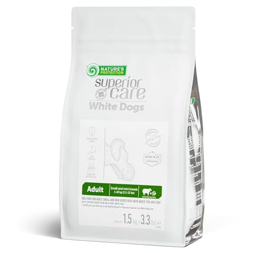 Nature's Protection Dry Dog Food for Small Breed - High Protein Tear Stain Diet for White & Light Fur Adult Dogs - Small Bites Kibble (Superior Care - Lamb and Rice, 3.3 lb)