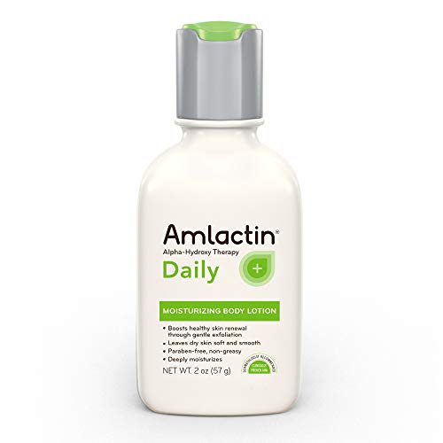 AmLactin Daily Moisturizing Body Lotion Pack of Travel Size Bottle Paraben Free, 2 Ounce (packaging may vary)
