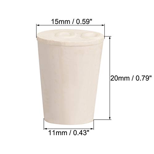 Uxcell White Tapered Shaped Solid Rubber Stopper For Lab Tube Stopper Size 00 10Pcs #TOP1