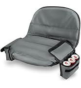 Lawn Tractor Seat Cover with Two Side Pockets, Waterproof 600D Oxford Riding Mower Seat Covers, F...