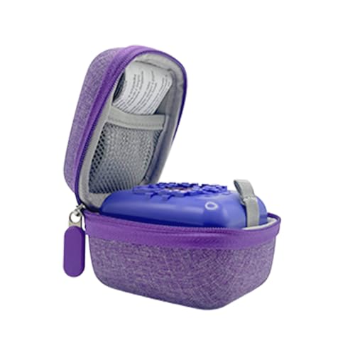 rokeblau Leuke beschermhoes voor Bitzee digitaal huisdier, draagbare mini-draagtas met handriem, katoen en linnen en flanel materiaal waterdicht schokbestendig (paars)