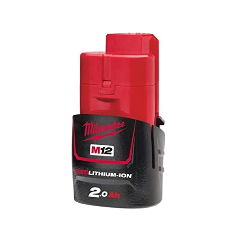 Milwaukee M12B2 - Batería de ión-litio (2,0 A), color rojo