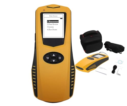 VTSYIQI Rebar Scanner Digital Integrated Rebar Scanner Rebar Locator Integrated Steel Bar Scanner with USB Interface Range 1 to 120mm Concrete Protective Layer Tester LCD