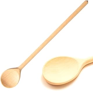 Extra Long Spoon for Cooking & Mixing in Big Stock Pots Cauldron - 60cm Beechwood High Heat Resistant Spoon for Camping, Restaurants, Brewing. Super Strong & Sturdy - MR. WOODWARE