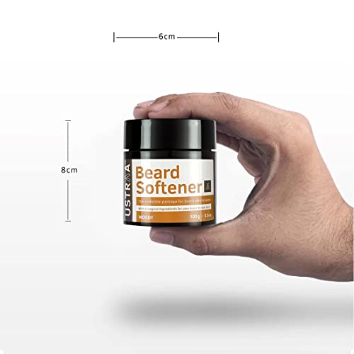 USTRAA Beard Softener - 3.5 Oz - Softens and nourishes your beard without Sulphates or Parabens, Long lasting moisturization and shine for a nourished, itch-free beard