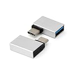 MacLab. USB-C USB-A OTG L字 変換アダプタ 2個セット シルバー USB Type-C搭載 スマートフォン PC MacBook Pro Air Galaxy Xperia などと互換性有り BC-UCU01LS