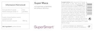 Super Maca - Aumenta il desiderio sessuale - Aiuta a sostenere la sessualità e la fertilità - Standardizzato allo 0,6% di macammidi e macaeni - (Ginseng peruviano) - Vegano - SuperSmart