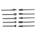BHA Tungsten Carbide Burr Die Grinder Rotary Tool Bit Set for Metal Engraving and Precision Work, Double Cut with 1/8” Shank - 10 Pieces
