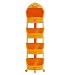 Organizzatore Di Archiviazione Di Giochi Per Bambini,Carino Design Anatra Multi-livello Scaffale Portaoggetti Scatola Bidoni Di Plastica Con Ruote Caster Per Il Bambino'camera Da L-C 32x118cm(13x46inc
