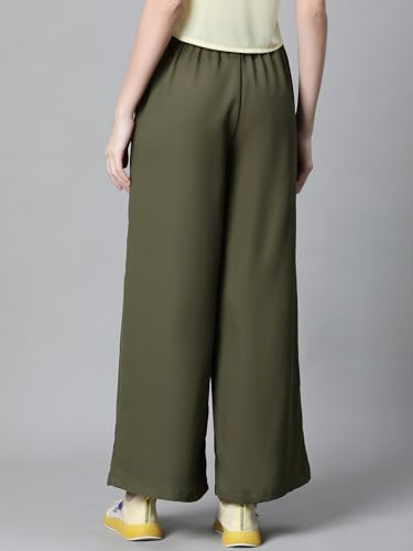 Image of oxolloxo Women Plain Elasticated Staright Flare Pant