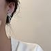 Moonstone Heart Stainless Steel Earrings For Women Teen Girls Tassel Silver Star Dangle Earrings Dangling Y2k Earinging Earring (Style1)