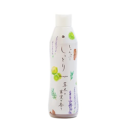 あきゅらいず しゃんぷー 草木と果実の香り しっとり / リンスのいらない アミノ酸 シャンプー ヘアケア 和漢ハーブ ラベンダー ローズマリー ライム精油 屋久島地杉の幹の精油