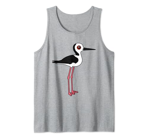 Cute Cartoon Pied Stilt Birdorable Leggy Bird Species Tank Top