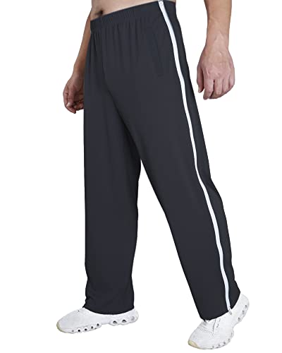 Tear Away Pants for Men Side Zipper Lightweight Pants Zip Leg Sweatpants Breakaway Post Surgery Recovery Zipper Pants2