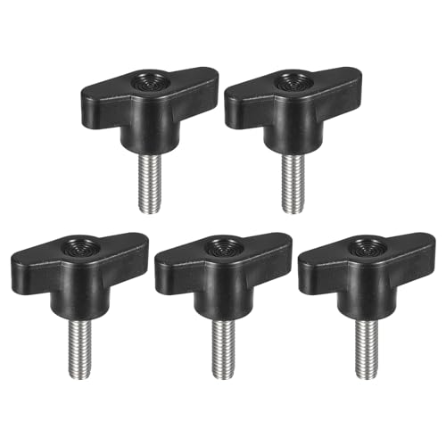 QUARKZMAN 5Pcs Tornillo de Sujeción con Perilla, M6 x 20mm Tornillos de Pulgar en Forma de T de Acero Inoxidable 304 para Reemplazo de Perilla de Apriete Manual Rápido