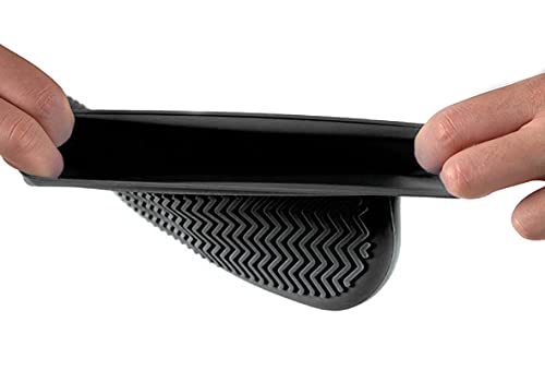 Image of Waterproof Shoe Covers for Men, Women Silicone Shoe Covers, Reusable Elastic Shoe Covers for Rain Black Medium