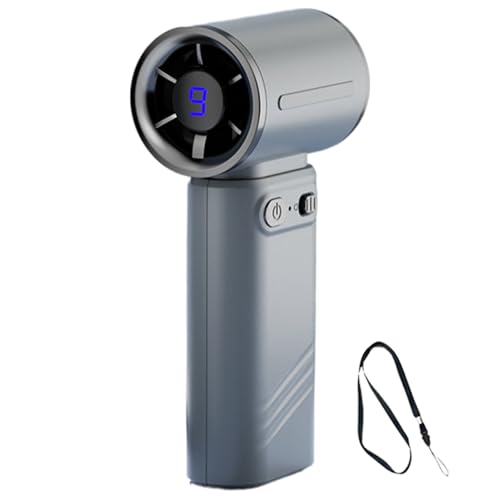 Bärbar Handfläkt - Justerbar Minifläkt Handfläkt,Personlig Kylningsaccessoar Med Digital Display För Resa & Friluftsliv Camping