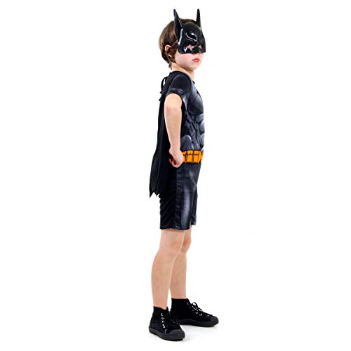 Sulamericana Fantasias Batman Curto DC Infantil , m 6/8 Anos, Preto