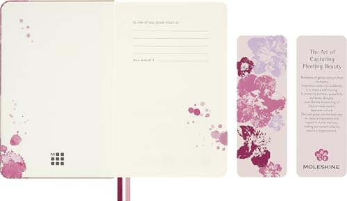 Carnet Moleskine Sakura édition limitée cadeau idéal format A6 couverture rigide ligned - 5