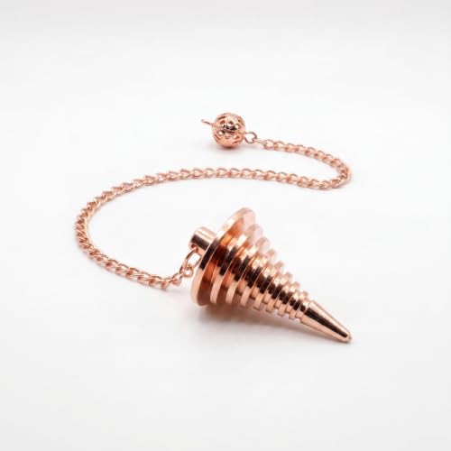 Zenith Gaia Pendule en cuivre pour divination - Pendule en métal ésotérisme - Pendule en cuivre pour la méditation - Pendule pour le travail énergétique et la guérison - Pendule bronze - Idéal pour